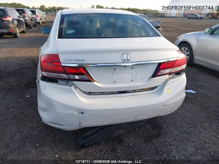 2015 HONDA CIVIC VIN 2HGFB2F55FH003744 — фото 15