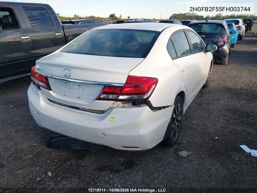 2015 HONDA CIVIC VIN 2HGFB2F55FH003744 — фото 4