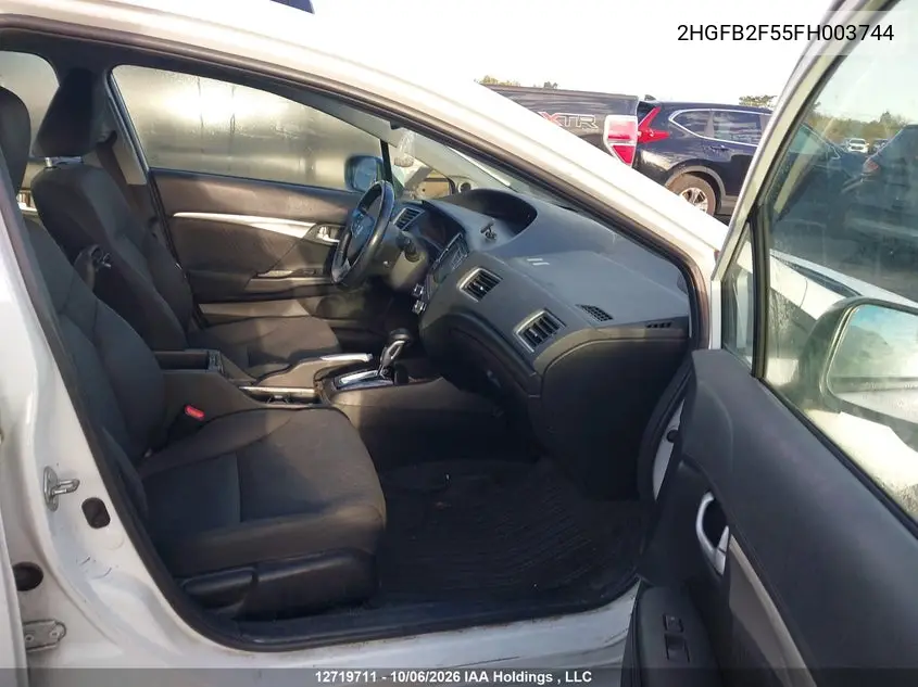 2015 HONDA CIVIC VIN 2HGFB2F55FH003744 — фото 5