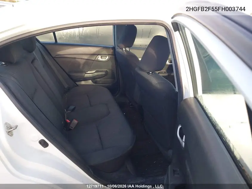 2015 HONDA CIVIC VIN 2HGFB2F55FH003744 — фото 8
