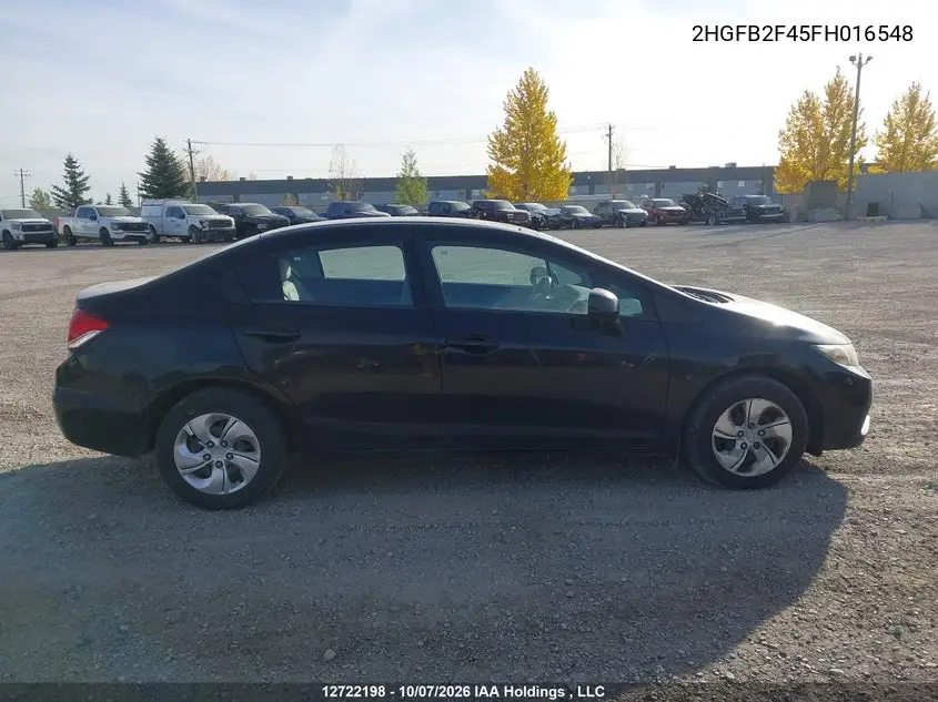 2015 HONDA CIVIC VIN 2HGFB2F45FH016548 — фото 14