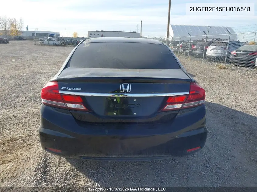2015 HONDA CIVIC VIN 2HGFB2F45FH016548 — фото 17