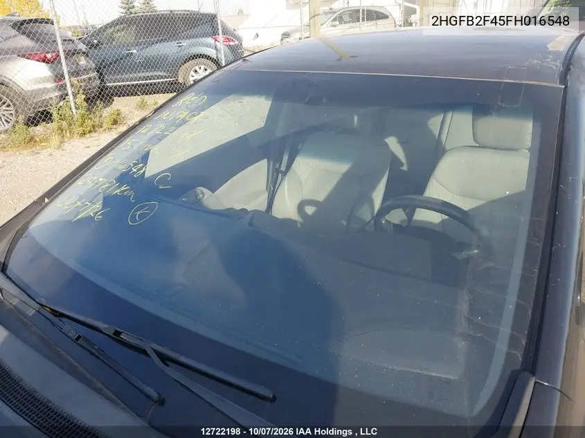 2015 HONDA CIVIC VIN 2HGFB2F45FH016548 — фото 18