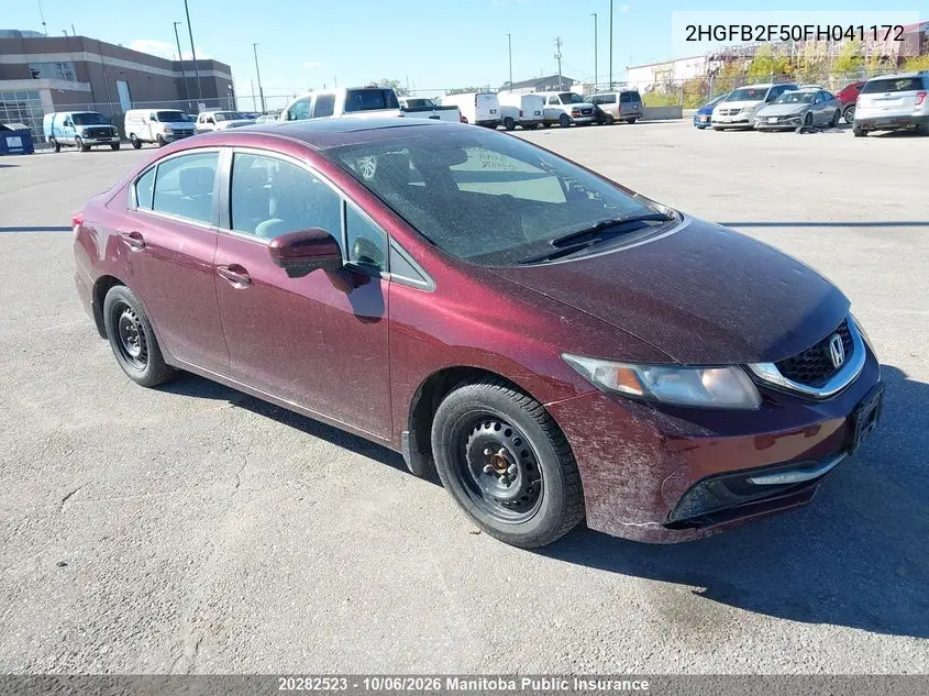 HONDA CIVIC 2015, VIN 2HGFB2F50FH041172