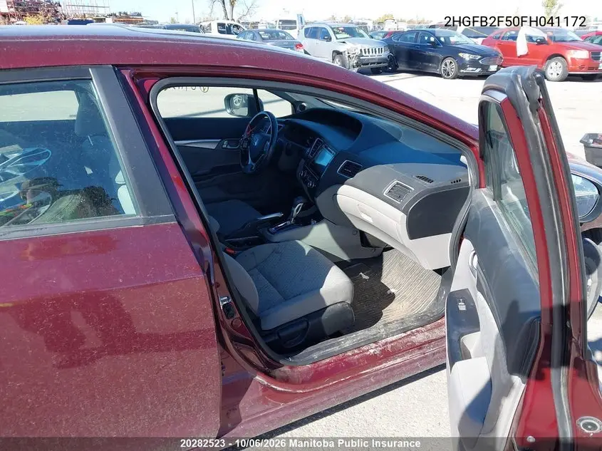 2015 HONDA CIVIC VIN 2HGFB2F50FH041172 — фото 5