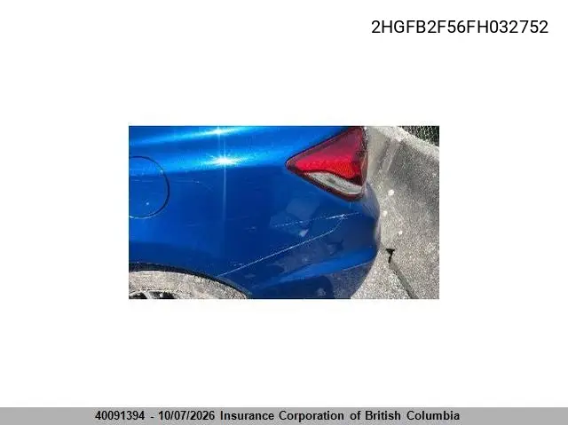 2015 HONDA CIVIC VIN 2HGFB2F56FH032752 — фото 10