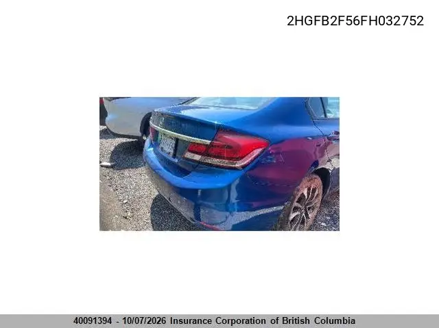 2015 HONDA CIVIC VIN 2HGFB2F56FH032752 — фото 4
