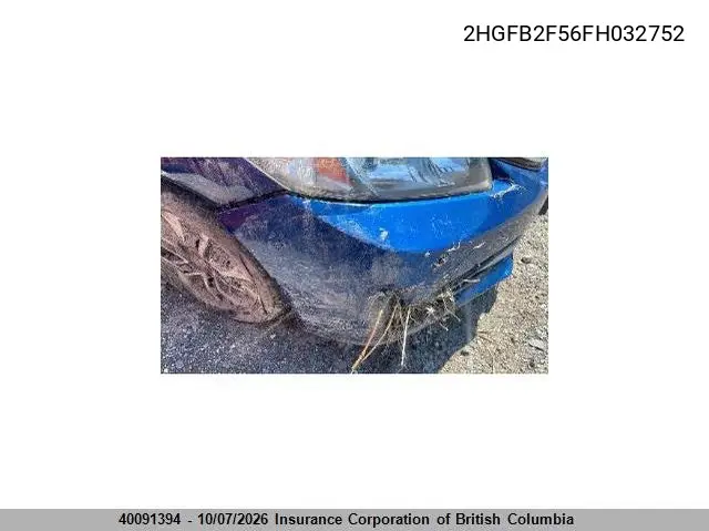 2015 HONDA CIVIC VIN 2HGFB2F56FH032752 — фото 6