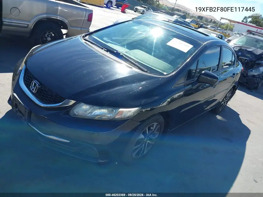 2015 HONDA CIVIC VIN 19XFB2F80FE117445 — фото 2