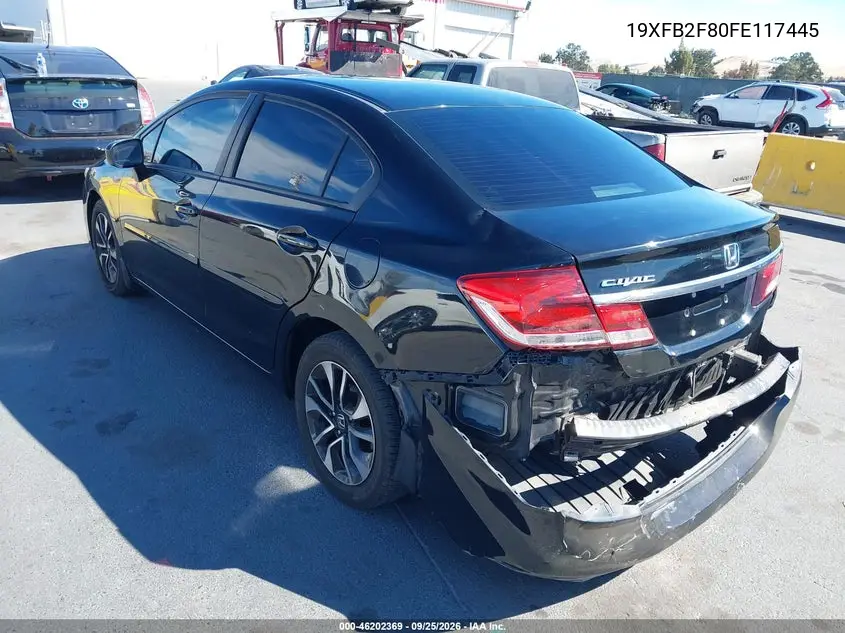 2015 HONDA CIVIC VIN 19XFB2F80FE117445 — фото 3