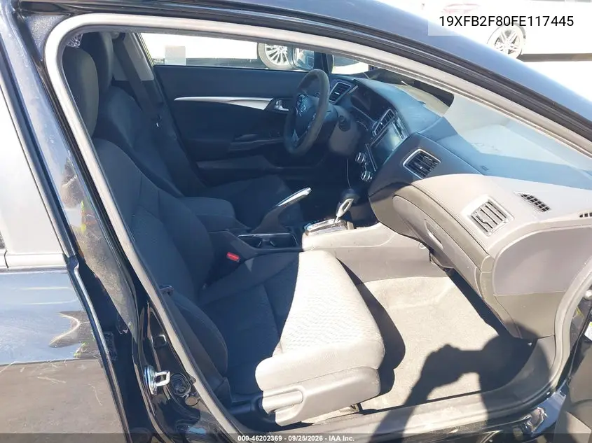 2015 HONDA CIVIC VIN 19XFB2F80FE117445 — фото 5