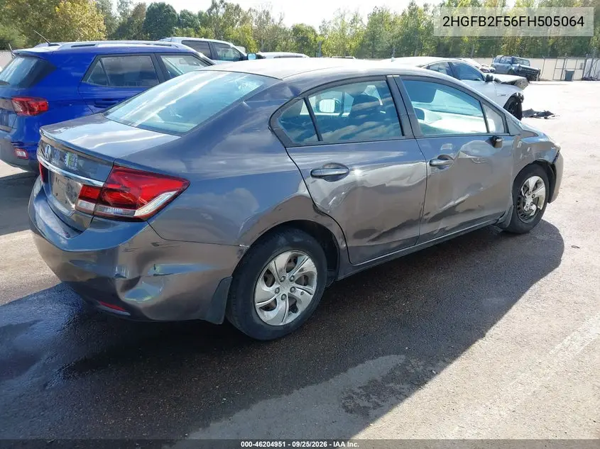 2015 HONDA CIVIC VIN 2HGFB2F56FH505064 — фото 4