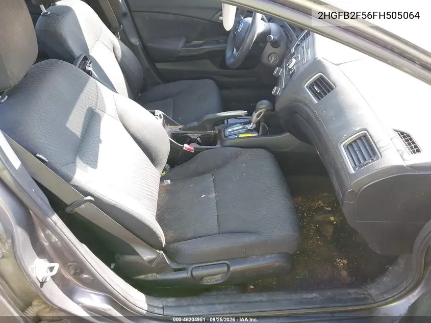 2015 HONDA CIVIC VIN 2HGFB2F56FH505064 — фото 5