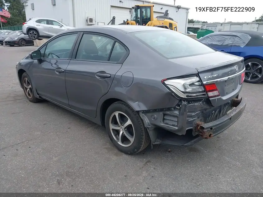 2015 HONDA CIVIC VIN 19XFB2F75FE222909 — фото 3