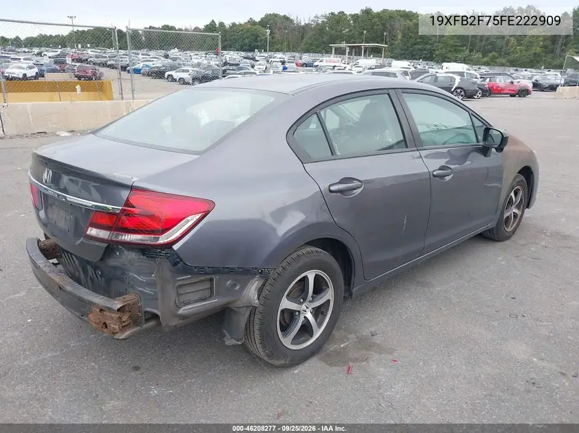 2015 HONDA CIVIC VIN 19XFB2F75FE222909 — фото 4