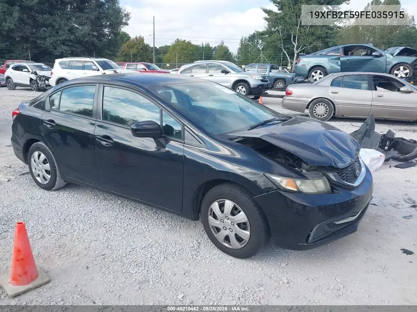 HONDA CIVIC 2015, VIN 19XFB2F59FE035915