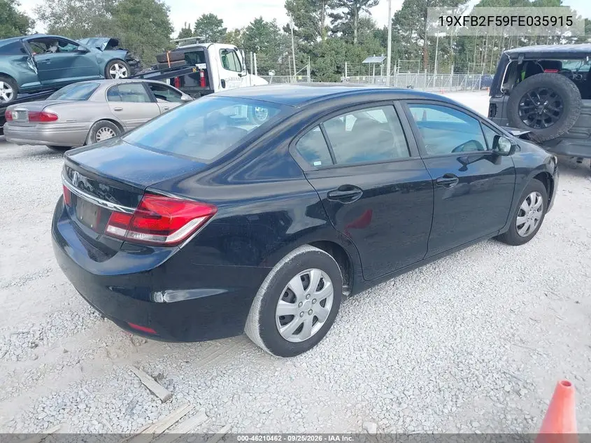 2015 HONDA CIVIC VIN 19XFB2F59FE035915 — фото 4