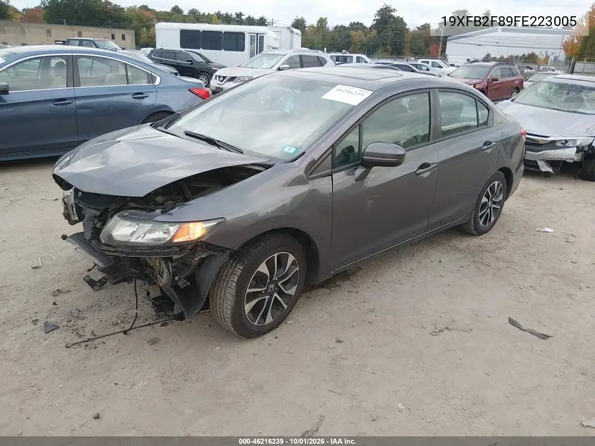 2015 HONDA CIVIC VIN 19XFB2F89FE223005 — фото 2