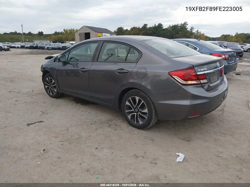 2015 HONDA CIVIC VIN 19XFB2F89FE223005 — фото 3