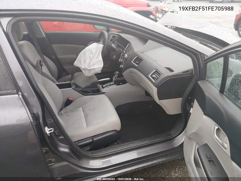 2015 HONDA CIVIC VIN 19XFB2F51FE705988 — фото 5