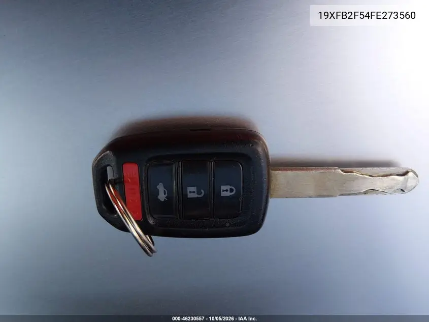 2015 HONDA CIVIC VIN 19XFB2F54FE273560 — фото 11