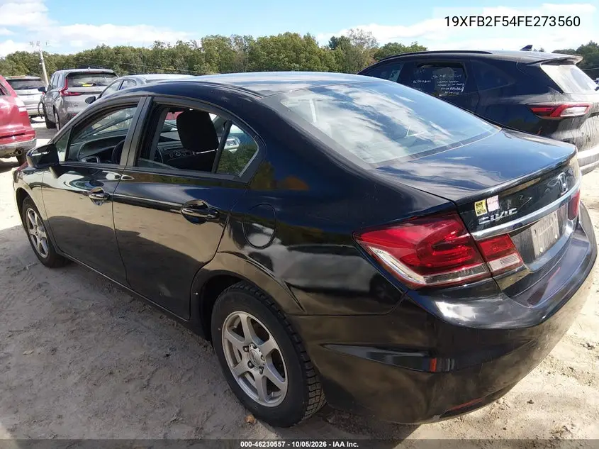 2015 HONDA CIVIC VIN 19XFB2F54FE273560 — фото 3
