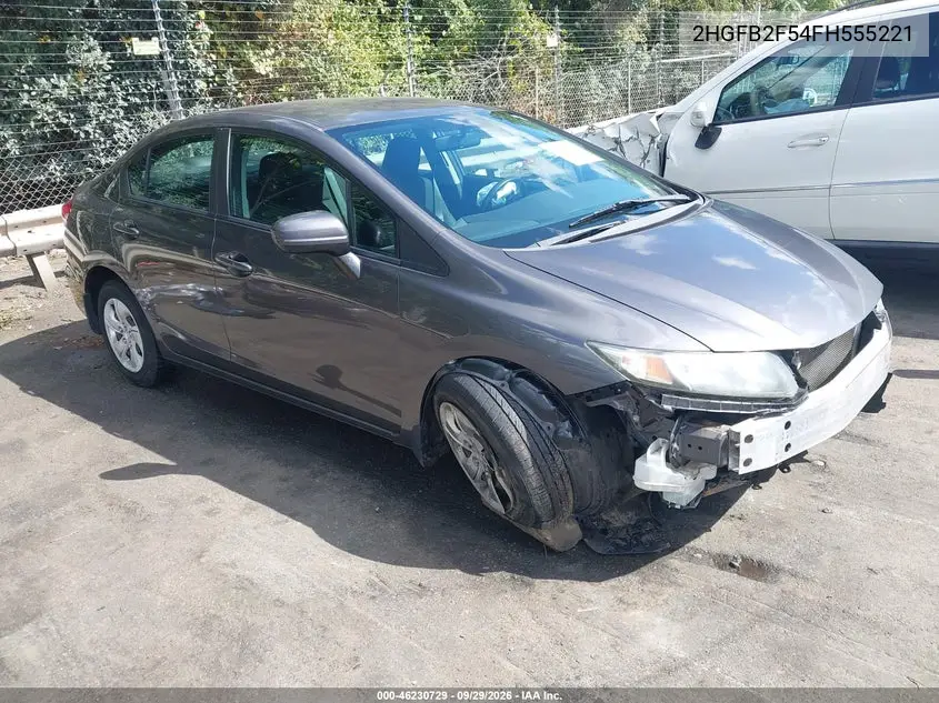HONDA CIVIC 2015, VIN 2HGFB2F54FH555221