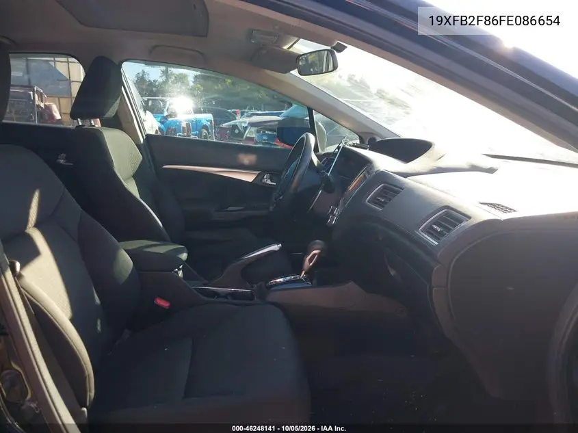 2015 HONDA CIVIC VIN 19XFB2F86FE086654 — фото 5