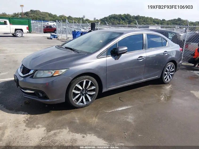 2015 HONDA CIVIC VIN 19XFB2F93FE106903 — фото 2