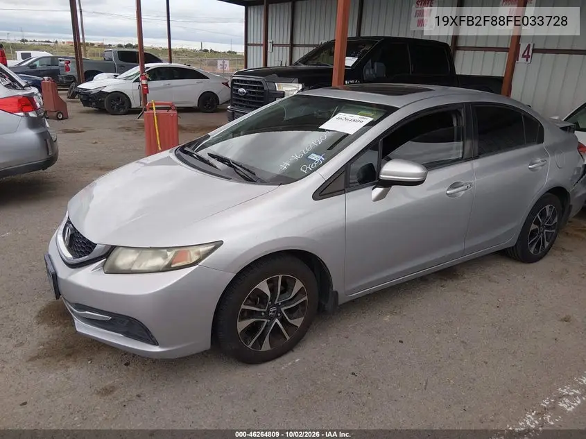 2015 HONDA CIVIC VIN 19XFB2F88FE033728 — фото 2