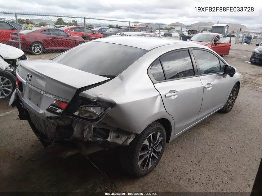 2015 HONDA CIVIC VIN 19XFB2F88FE033728 — фото 4