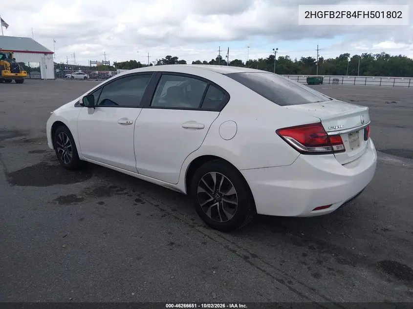 2015 HONDA CIVIC VIN 2HGFB2F84FH501802 — фото 3