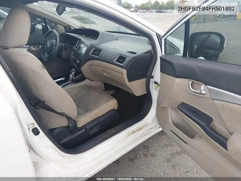 2015 HONDA CIVIC VIN 2HGFB2F84FH501802 — фото 5