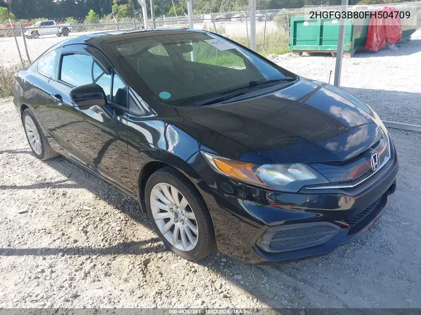 HONDA CIVIC 2015, VIN 2HGFG3B80FH504709
