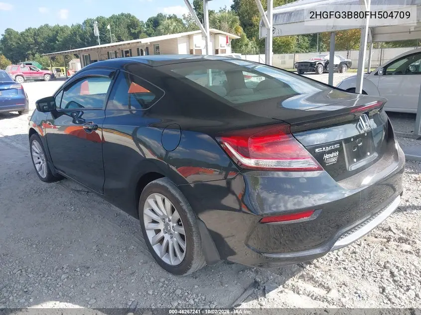 2015 HONDA CIVIC VIN 2HGFG3B80FH504709 — фото 3