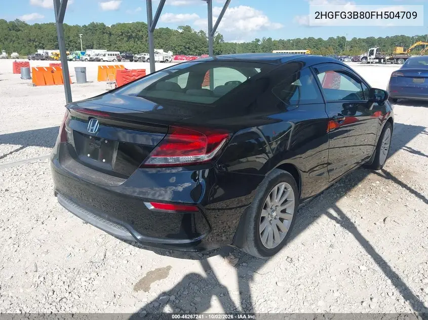 2015 HONDA CIVIC VIN 2HGFG3B80FH504709 — фото 4