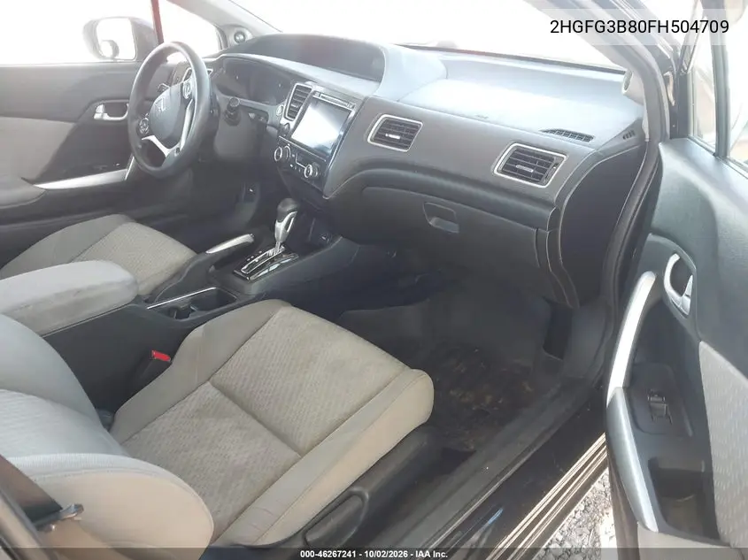 2015 HONDA CIVIC VIN 2HGFG3B80FH504709 — фото 5