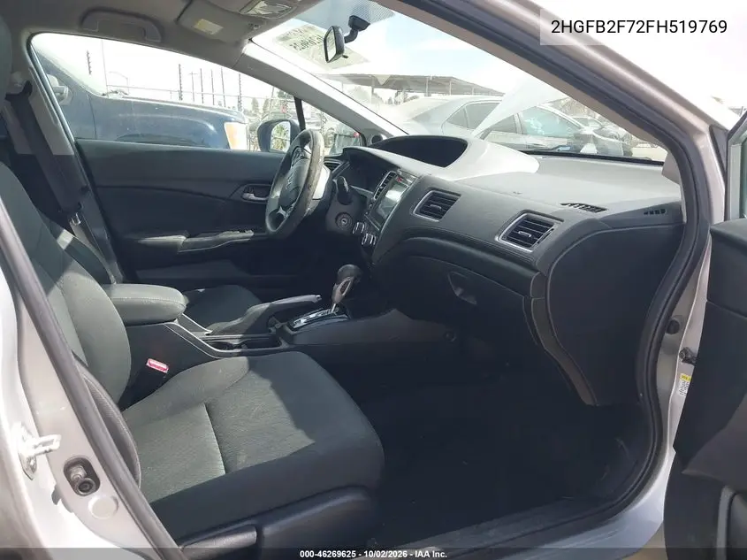 2015 HONDA CIVIC VIN 2HGFB2F72FH519769 — фото 5