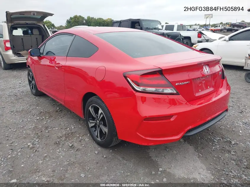 2015 HONDA CIVIC VIN 2HGFG3B84FH505894 — фото 3