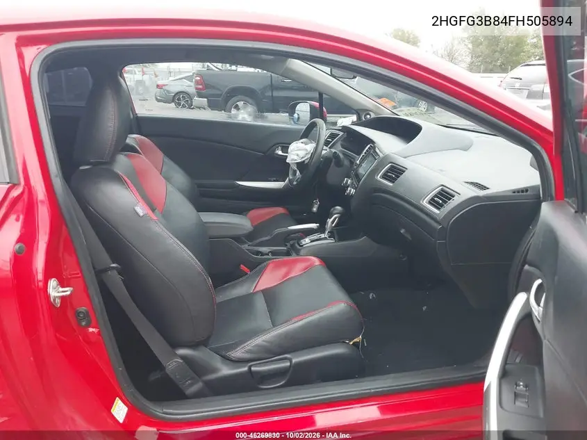 2015 HONDA CIVIC VIN 2HGFG3B84FH505894 — фото 5