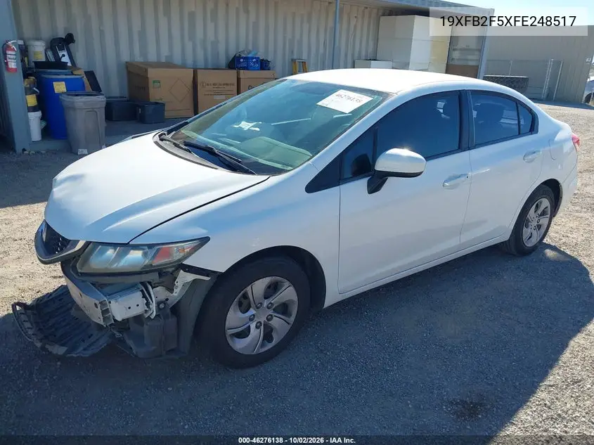2015 HONDA CIVIC VIN 19XFB2F5XFE248517 — фото 2
