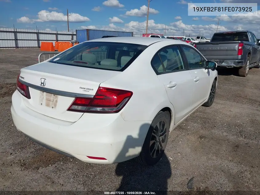 2015 HONDA CIVIC VIN 19XFB2F81FE073925 — фото 4