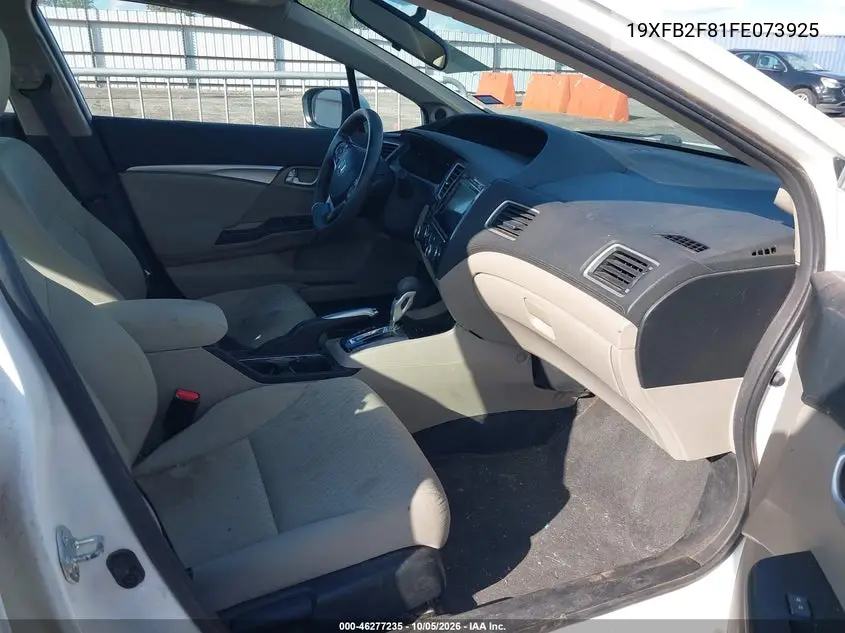 2015 HONDA CIVIC VIN 19XFB2F81FE073925 — фото 5