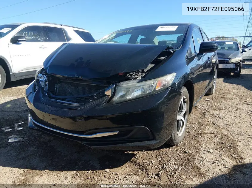 2015 HONDA CIVIC VIN 19XFB2F72FE095066 — фото 2