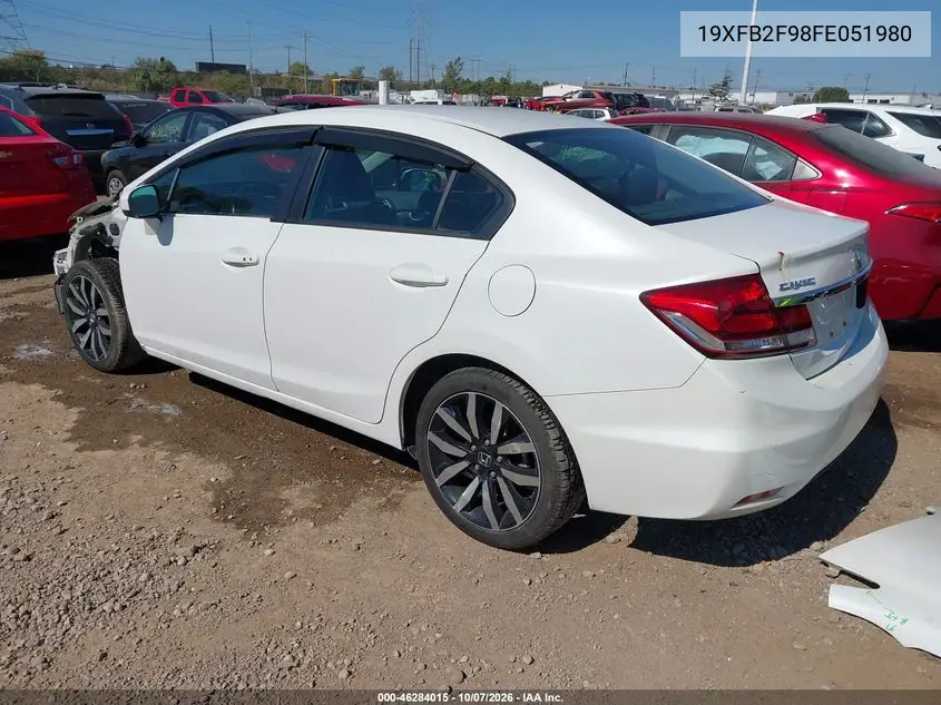HONDA CIVIC 2015, VIN 19XFB2F98FE051980