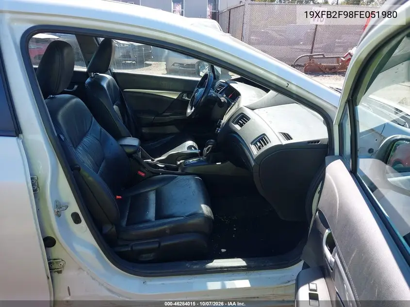 2015 HONDA CIVIC VIN 19XFB2F98FE051980 — фото 3