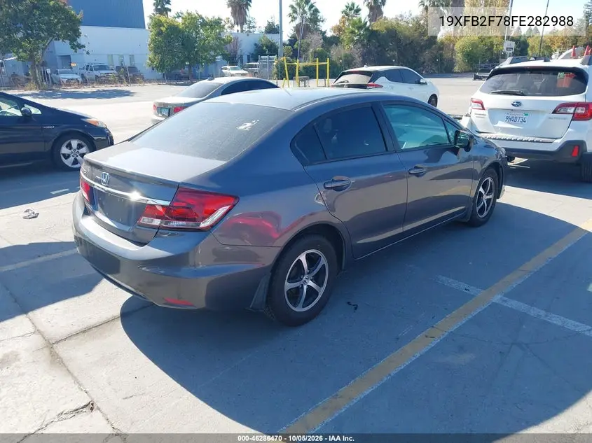 2015 HONDA CIVIC VIN 19XFB2F78FE282988 — фото 4
