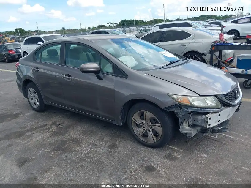 HONDA CIVIC 2015, VIN 19XFB2F59FE095774