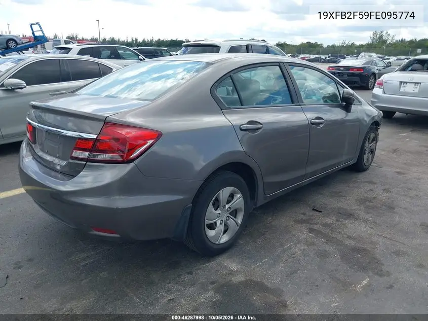 2015 HONDA CIVIC VIN 19XFB2F59FE095774 — фото 4