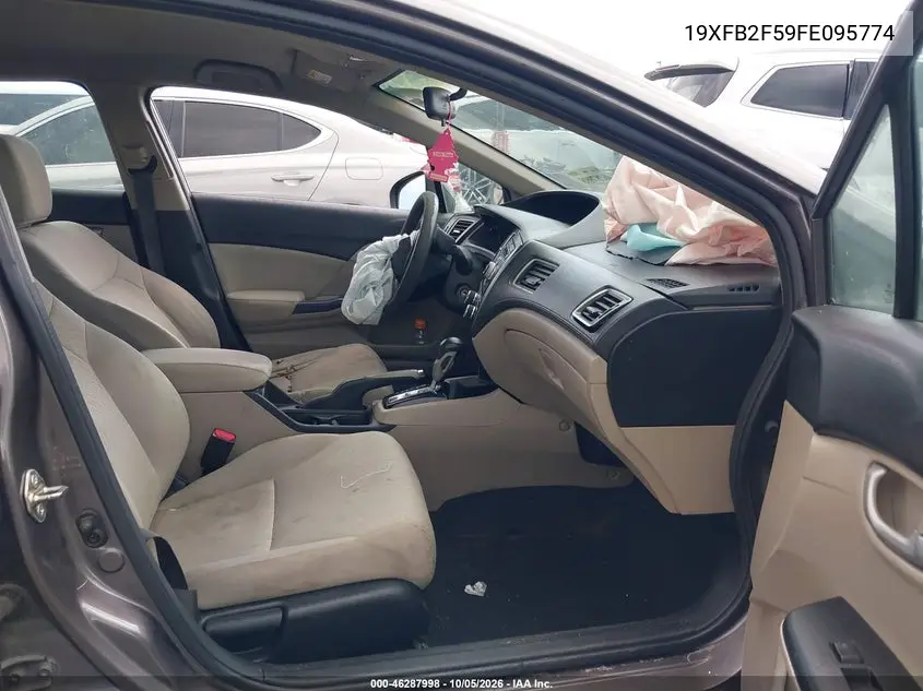 2015 HONDA CIVIC VIN 19XFB2F59FE095774 — фото 5